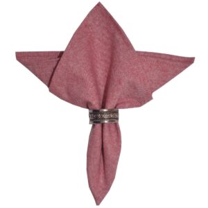 Sweet Pea Linens - Red Yarn Dyed Cloth Napkins - Set of Four (SKU#: RS4-1010-A15) - Main Product Image