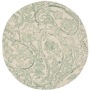 Sweet Pea Linens - Sea Mist Green Paisley Charger-Center Round Placemat (SKU#: R-1015-C5) - Main Product Image