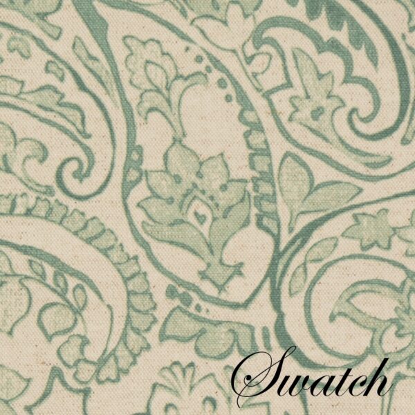 Sweet Pea Linens - Sea Mist Green Paisley 60 inch Table Runner (SKU#: R-1021-C5) - Swatch