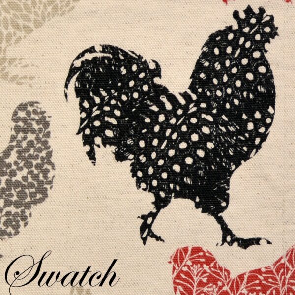 Sweet Pea Linens - Rifton Red Rooster Charger-Center Round Placemat (SKU#: R-1015-C8) - Swatch