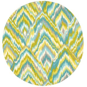 Ludlow Teal & Lime Chevron Print Charger-Center Round Placemat (Final Sale)