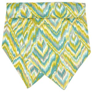 Ludlow Teal & Lime Chevron Print 54 inch Table Runner (Final Sale)