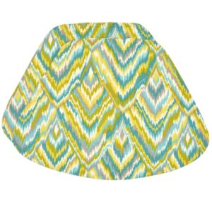 Ludlow Teal & Lime Chevron Print Wedge-Shaped Placemats - Set of Two (Final Sale)