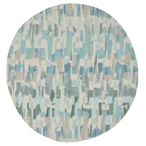 Britto Turquoise Blue Print Charger-Center Round Placemat (Final Sale)