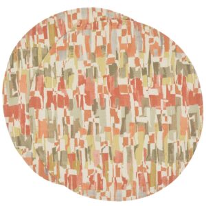 Britto Garden Party Orange Print Charger-Center Round Placemats - Set of Two (Final Sale)