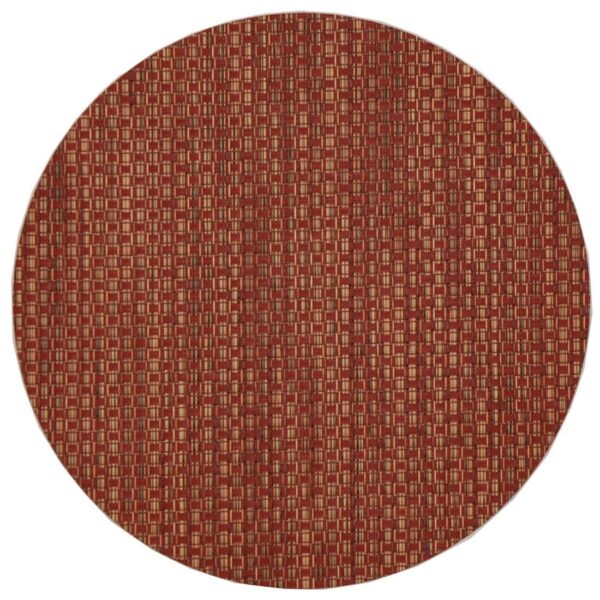 R-1015-F15-1 Sweet Pea Linens - Redwood (Brick & Tan) Wipe Clean Charger-Center Round Placemat (SKU#: R-1015-F15) - Main Product Image