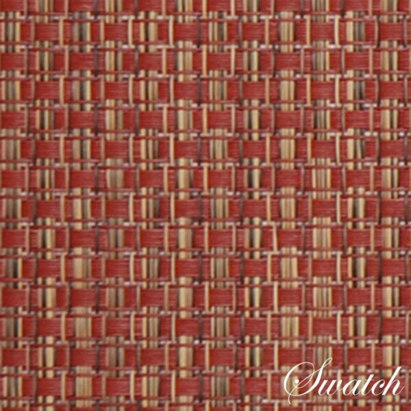 Sweet Pea Linens - Redwood (Brick & Tan) Wipe Clean Charger-Center Round Placemat (SKU#: R-1015-F15) - Swatch