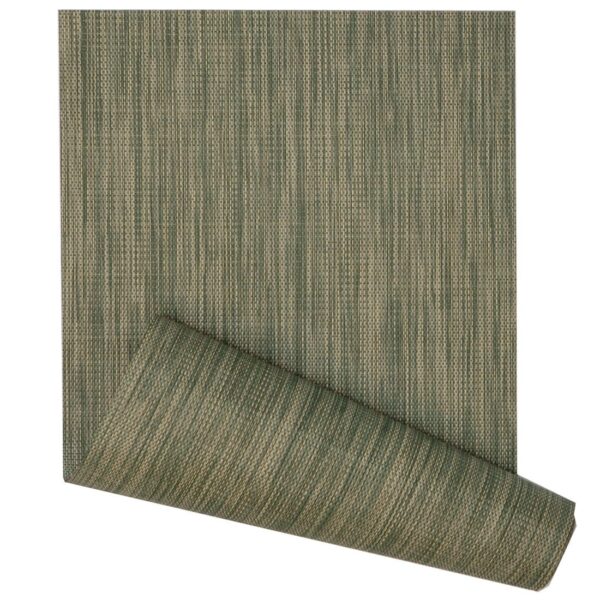 R-1024-F16-1 Sweet Pea Linens - Green/Tan Wipe Clean 72 inch Table Runner (SKU#: R-1024-F16) - Main Product Image