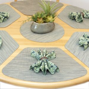 Seafoam Green & Tan Wipe-Clean Table Linen Collection