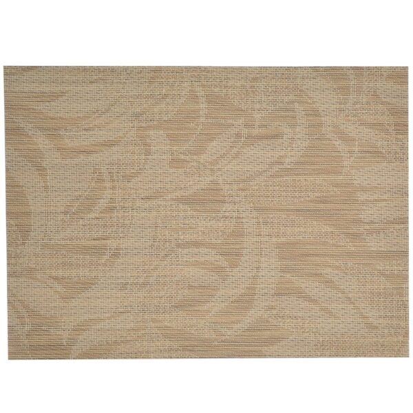 R-1002-F28-1 Sweet Pea Linens - Tan Tonal Leaf Wipe Clean Rectangle Placemat (SKU#: R-1002-F28) - Main Product Image