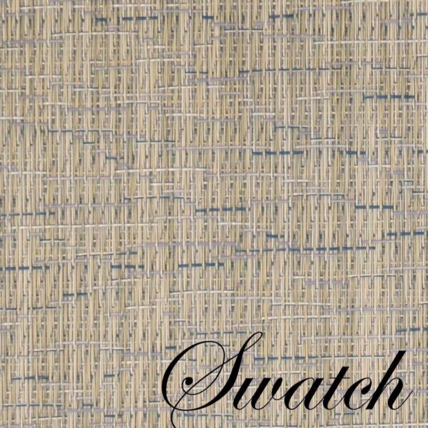 Sweet Pea Linens - Putty Gray & Blue Wipe Clean Rectangle Placemats - Set of Four plus Center Round-Charger (SKU#: RS5-1002-F33) - Swatch