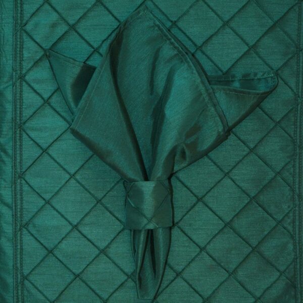 R-1010-K3-1 Sweet Pea Linens - Forest Green Shantung Cloth Napkin (SKU#: R-1010-K3) - Main Product Image