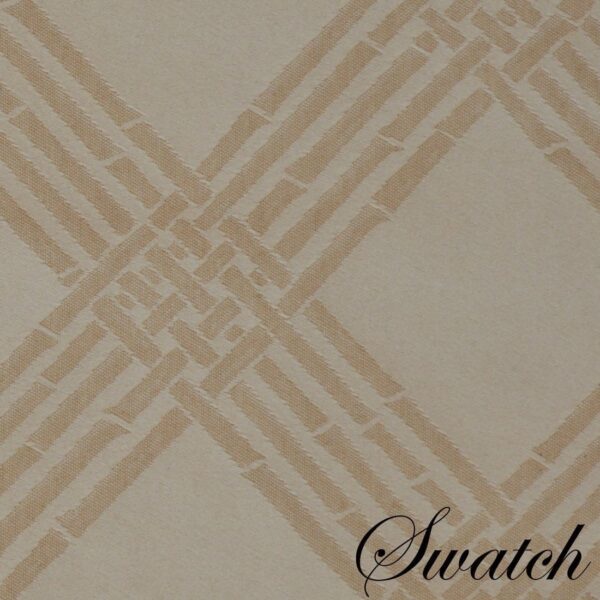 Sweet Pea Linens - Tan Lattice Jacquard Charger-Center Round Placemat (SKU#: R-1015-L21) - Swatch