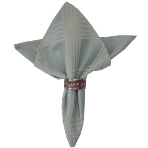 Sweet Pea Linens - Light Blue/Green Lattice Jacquard Cloth Napkin (SKU#: R-1010-L23) - Main Product Image