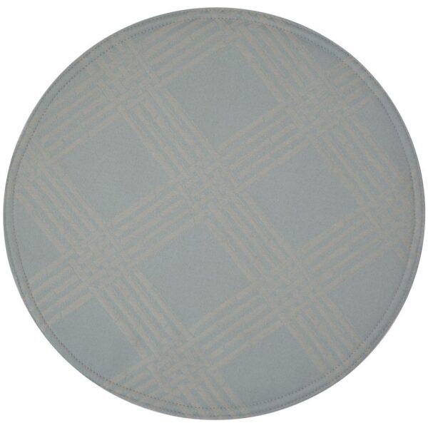 R-1015-L23-1 Sweet Pea Linens - Light Blue/Green Lattice Jacquard Charger-Center Round Placemat (SKU#: R-1015-L23) - Main Product Image