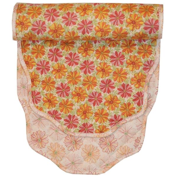 R-1020-M7-1 Sweet Pea Linens - Pink & Orange Floral Print 54 inch Table Runner (SKU#: R-1020-M7) - Main Product Image