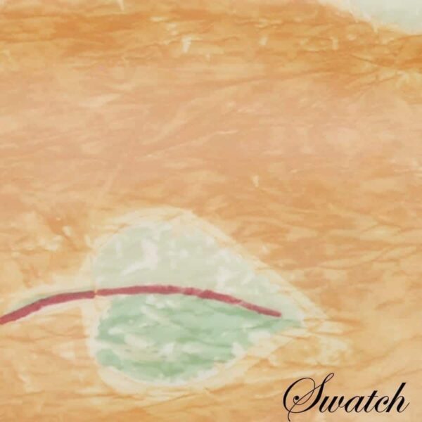 Sweet Pea Linens - Gold with Leaves Wipe Clean Charger-Center Round Placemat (SKU#: R-1015-N4) - Swatch