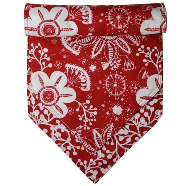 R-1020-P5-1 Sweet Pea Linens - Red Floral & Vine Print 54 inch Table Runner (SKU#: R-1020-P5) - Main Product Image