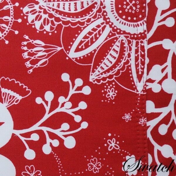 Sweet Pea Linens - Red Floral & Vine Print 54 inch Table Runner (SKU#: R-1020-P5) - Swatch