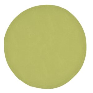 Lime Green Leaf Jacquard Charger-Center Round Placemat (Final Sale)