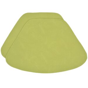 Lime Green Leaf Jacquard Wedge-Shaped Placemats - Set of Two (Final Sale)