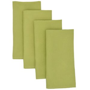 Lime Green Leaf Jacquard Cloth Napkins - Set of Four (Final Sale)