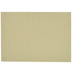 Sweet Pea Linens - Green & Tan Canvas Striped Rectangle Placemat (SKU#: R-1002-R4) - Main Product Image