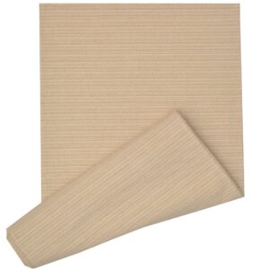 Sweet Pea Linens - Golden Yellow & Tan Canvas Striped 70 Inch Table Runner (SKU#: R-1023-R5) - Main Product Image