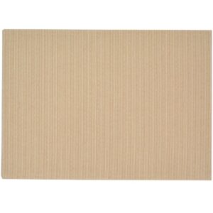 Sweet Pea Linens - Golden Yellow & Tan Canvas Striped Rectangle Placemats - Set of Two (SKU#: RS2-1002-R5) - Main Product Image