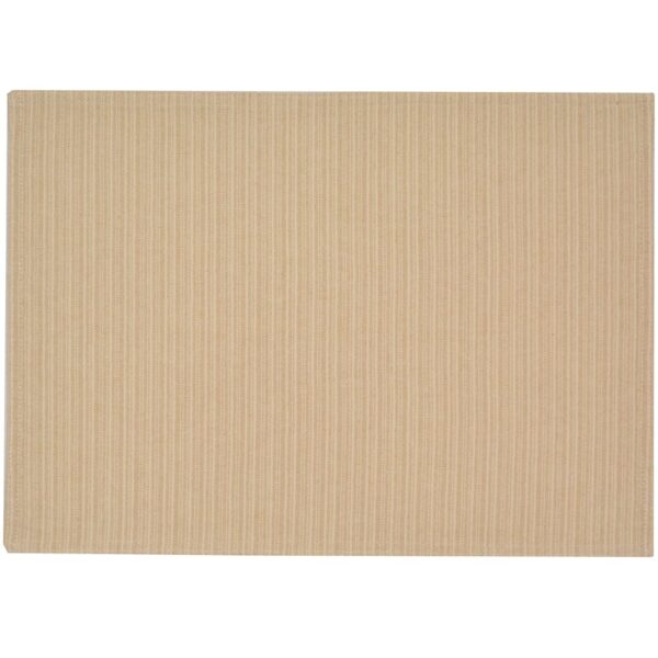 RS2-1002-R5-1 Sweet Pea Linens - Golden Yellow & Tan Canvas Striped Rectangle Placemats - Set of Two (SKU#: RS2-1002-R5) - Main Product Image