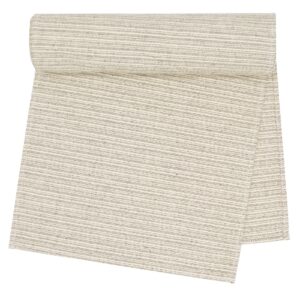 Black & Tan Canvas Striped 70 Inch Table Runner (Final Sale)