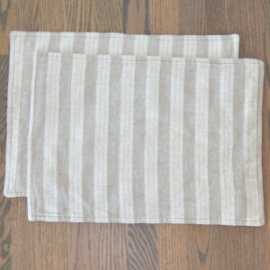 (Sample Sale) Natural Stripe Rectangle Placemats (Final Sale)