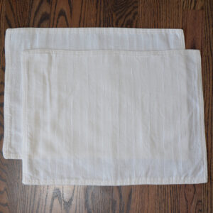 (Sample Sale)White Light Weight Cotton Linen Rectangle Placemats (Final Sale)