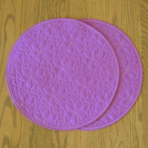 (Sample Sale)Purple Quilted Charger set(Final Sale)