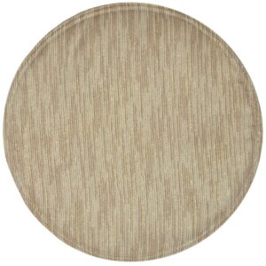Sweet Pea Linens - Gold & Cream Metallic Striped Charger-Center Round Placemat (SKU#: R-1015-U11) - Main Product Image