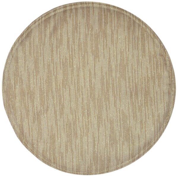 R-1015-U11-1 Sweet Pea Linens - Gold & Cream Metallic Striped Charger-Center Round Placemat (SKU#: R-1015-U11) - Main Product Image