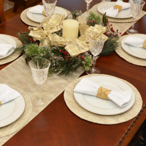 Gold & Cream Metallic Table Linen Collection