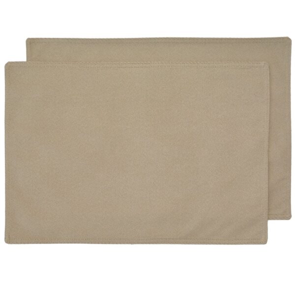 R-1002-U6-1 Sweet Pea Linens - Beige Crypton Twill Rectangle Placemat (SKU#: R-1002-U6) - Main Product Image