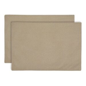 Sweet Pea Linens - Beige Crypton Twill Rectangle Placemats - Set of Two (SKU#: RS2-1002-U6) - Main Product Image