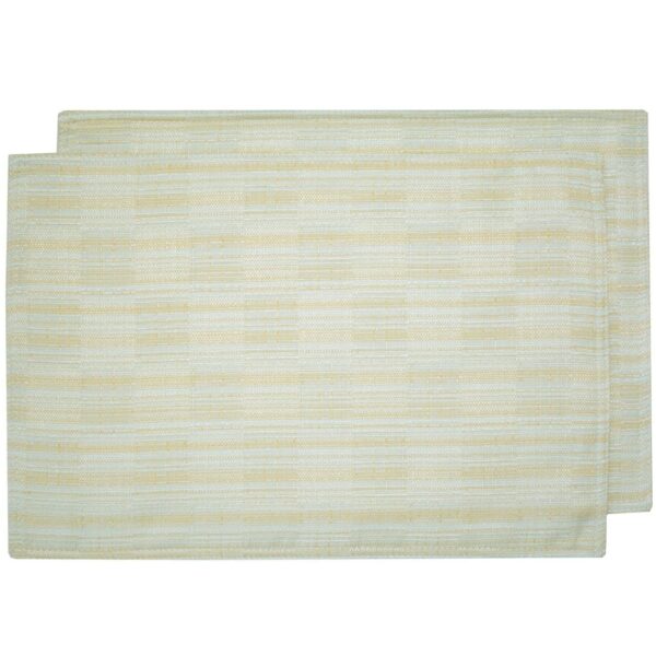 R-1002-U7-1 Sweet Pea Linens - Pale Blue Check Textured Rectangle Placemat (SKU#: R-1002-U7) - Main Product Image