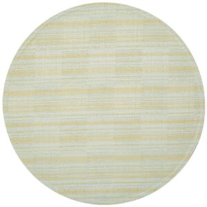 Sweet Pea Linens - Pale Blue Check Textured Charger-Center Round Placemat (SKU#: R-1015-U7) - Main Product Image