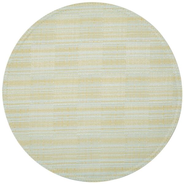 R-1015-U7-1 Sweet Pea Linens - Pale Blue Check Textured Charger-Center Round Placemat (SKU#: R-1015-U7) - Main Product Image