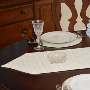 Sweet Pea Linens - Pale Blue Check Textured 54 inch Table Runner (SKU#: R-1020-U7) - Table Setting