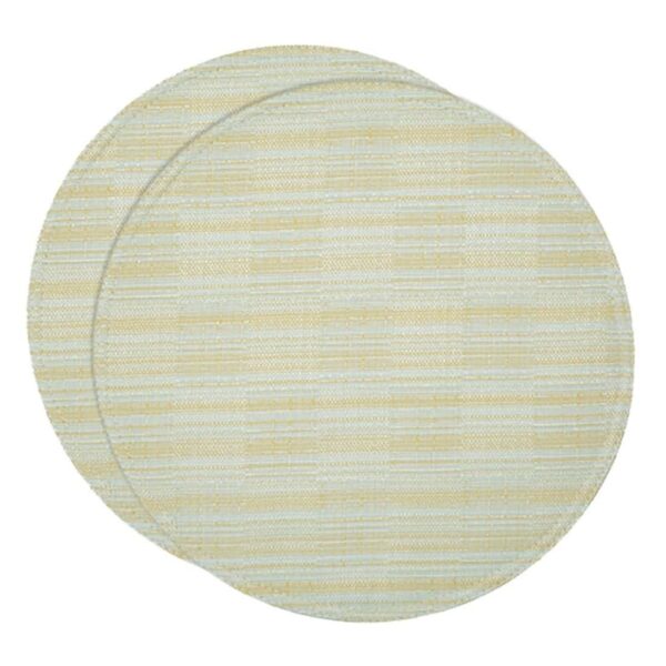 RS2-1015-U7-1 Sweet Pea Linens - Pale Blue Check Textured Charger-Center Round Placemats - Set of Two (SKU#: RS2-1015-U7) - Main Product Image