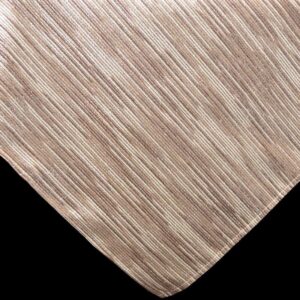 Sweet Pea Linens - Brown & Cream with Silver Metallic Striped 54 inch Square Table Cloth (SKU#: R-1008-U9) - Main Product Image