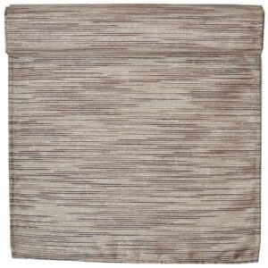 Sweet Pea Linens - Brown & Cream with Silver Metallic Striped 108 Inch Table Runner (SKU#: R-1022-U9) - Main Product Image