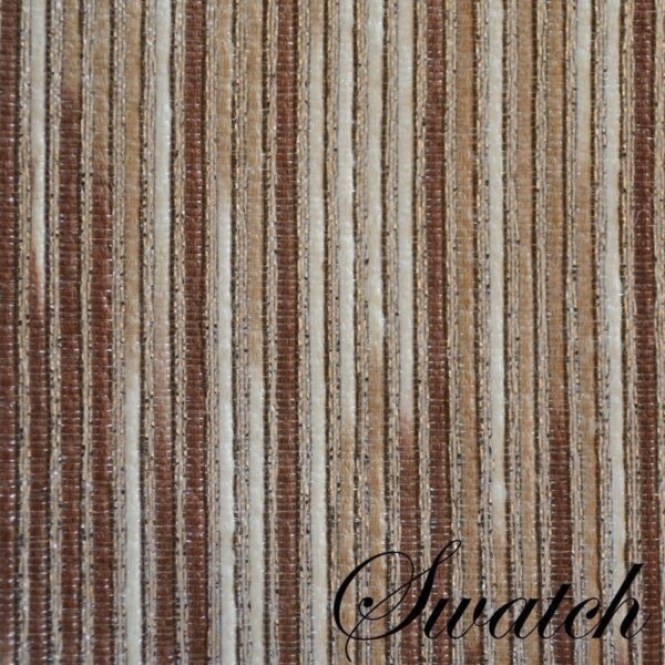 Sweet Pea Linens - Brown & Cream with Silver Metallic Striped Wedge-Shaped Placemats - Set of Two (SKU#: RS2-1006-U9) - Swatch
