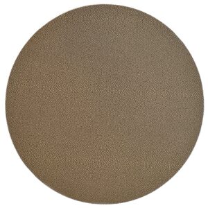 Sweet Pea Linens - Brown & Tan Dot Vinyl Wipe Clean Charger-Center Round Placemat (SKU#: R-1015-V2) - Main Product Image