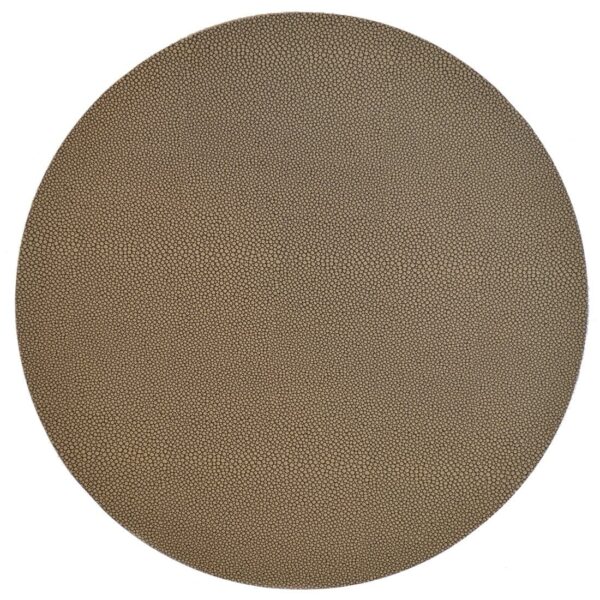 R-1015-V2-1 Sweet Pea Linens - Brown & Tan Dot Vinyl Wipe Clean Charger-Center Round Placemat (SKU#: R-1015-V2) - Main Product Image