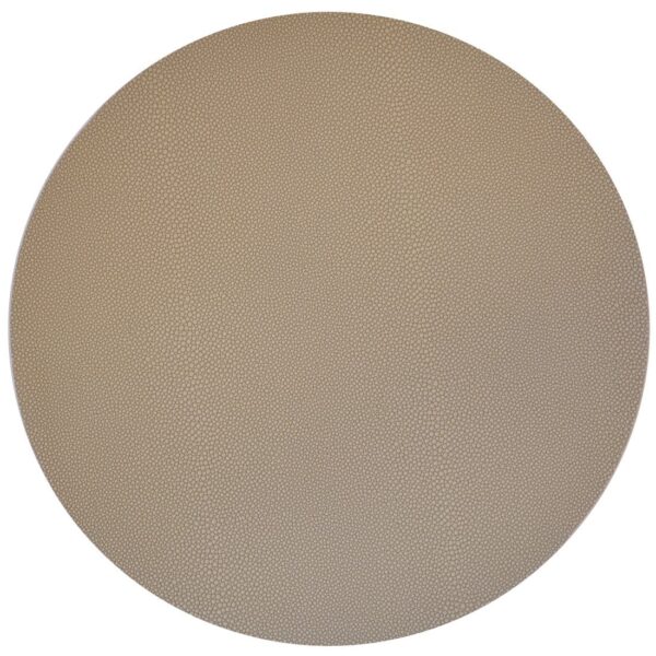 R-1015-V3-1 Sweet Pea Linens - Tan Dot Vinyl Wipe Clean Charger-Center Round Placemat (SKU#: R-1015-V3) - Main Product Image
